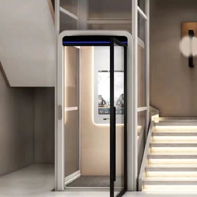 304# Chambre en acier inoxydable Ascenseur hydraulique Chambres de cabine en acier inoxydable avec porte automatique