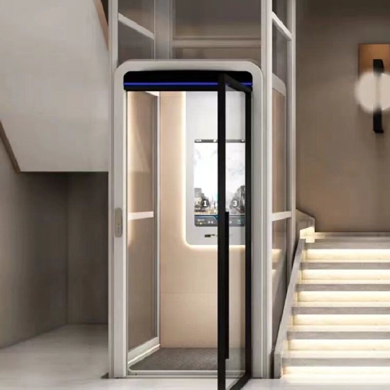 304# Chambre en acier inoxydable Ascenseur hydraulique Chambres de cabine en acier inoxydable avec porte automatique