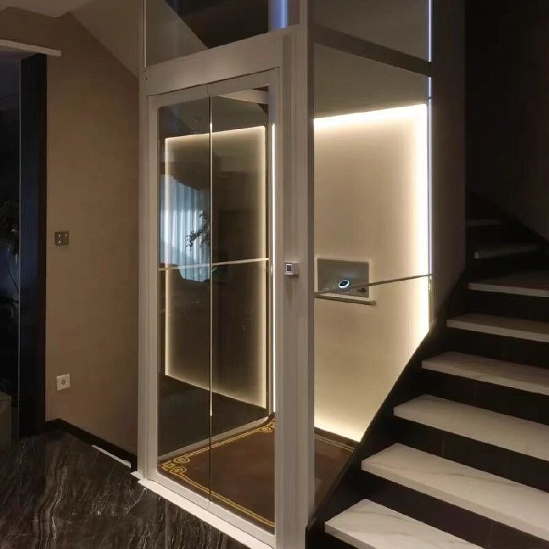 14.5 Mètre Max hauteur Ascenseur maison à courant alternatif à phase unique avec bouton d'arrêt d'urgence