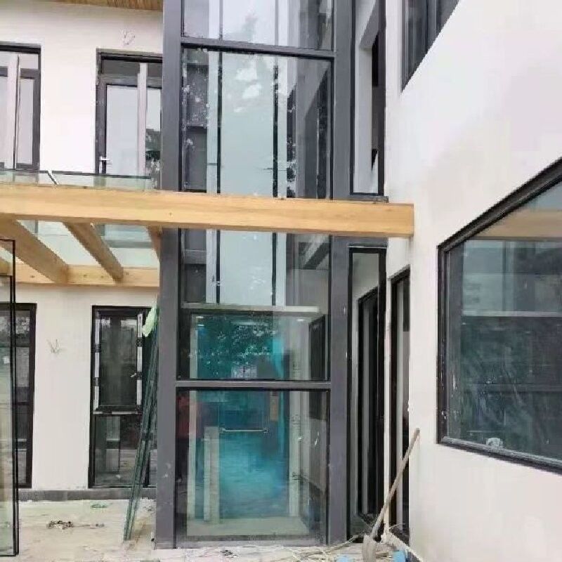 Ascenseur domestique hydraulique sans fosse à 5 arrêts avec portes automatiques