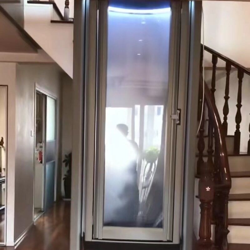 Ascenseur hydraulique à base de microprocesseur pour capsules en verre pour 2 personnes